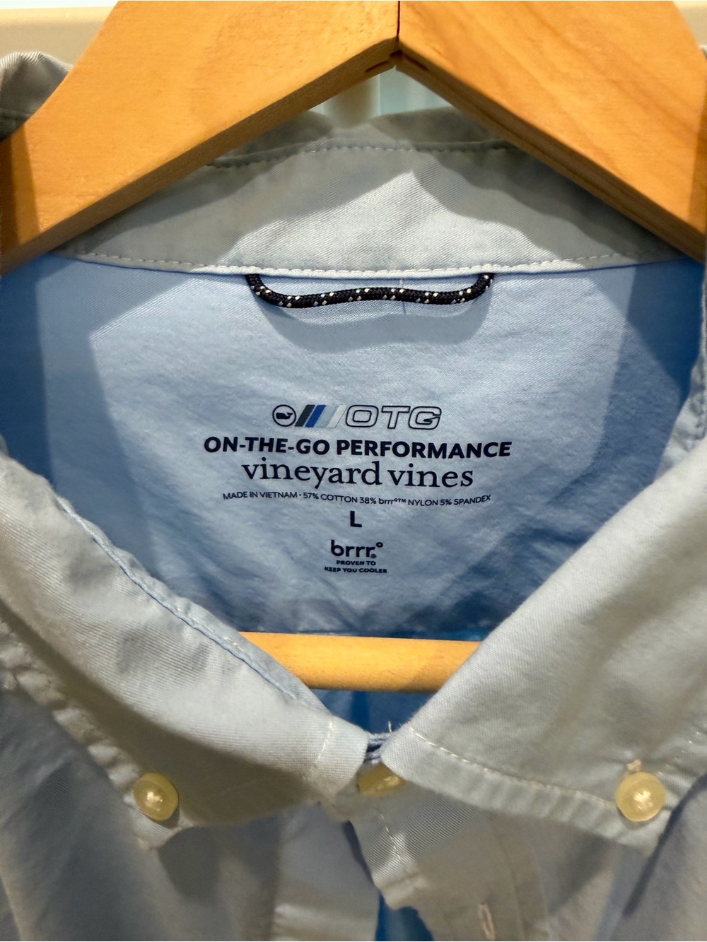 Vineyard Vines Light Blue Men’s Performance Shirt Jacket